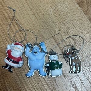 Rudolph the Red Nosed Reindeer Mini Ornament Set Bundle Bumble Santa Abominable